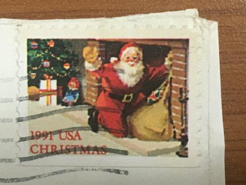 Марка США. Санта Клаус. 1991 год. На бумаге.