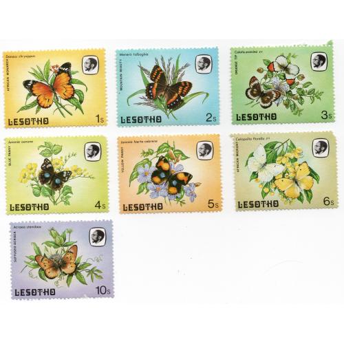 1984 г., Лесото, 7, Бабочки