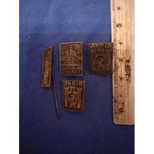 Лот значков тяжёлых металлах ЛЬВОВ 5 шт.