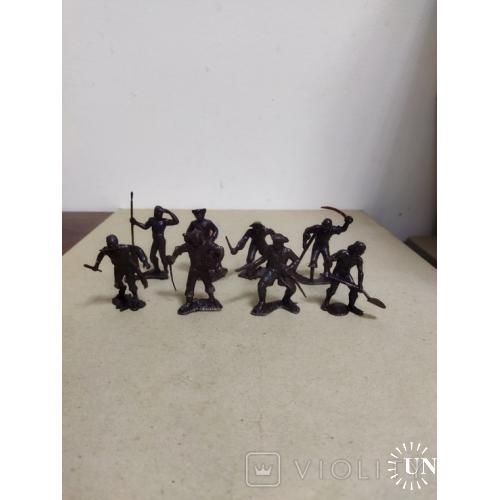 Фигурка солдатики Пираты 3, коричневые, полный набор, родной сбор