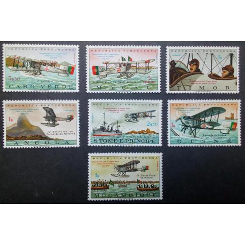 1972 Ангола, Кабо Верде, Мозамбик, Гайана, Тимор, Макао, Сан Томе и Принсипи, Самолеты, MNH