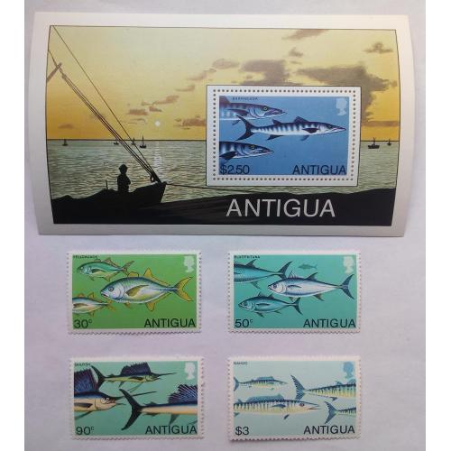 Антигуа 1979 Рыбы, морская фауна, MNH (КЦ=8 евро)