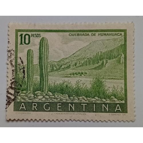 Аргентина 1954-1959 Видовые, кактусы, гашеная