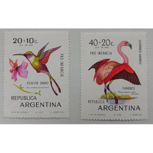 Аргентина 1970 Птицы, фауна, MNH