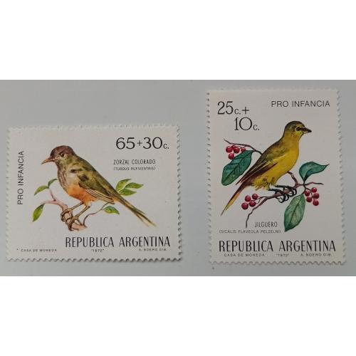 Аргентина 1972 Птицы, фауна, MNH