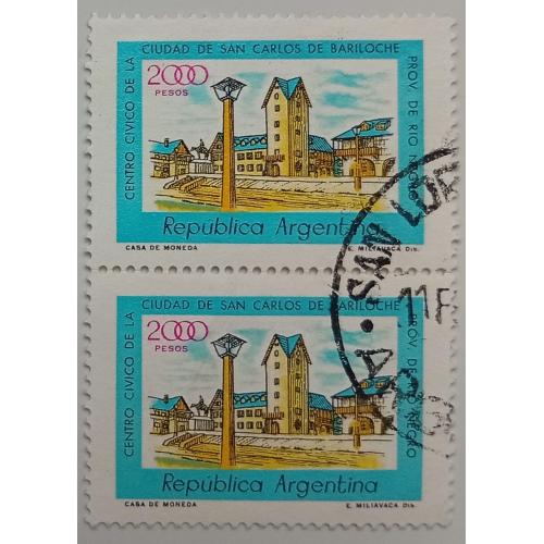 Аргентина 1980 Здание, архитектура, сцепка, гашеная