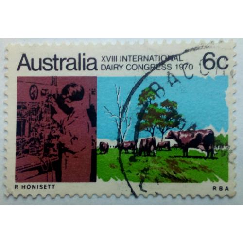 Австралия 1970 Международный конгресс, коровы, гашеная