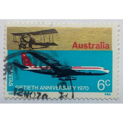 Австралия 1970 Самолеты, авиация, гашеная