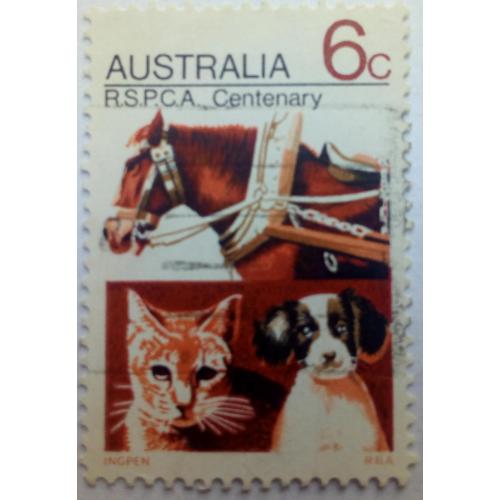 Австралия 1971 Общества по предотвращению жестокого обращения с животными, гашеная