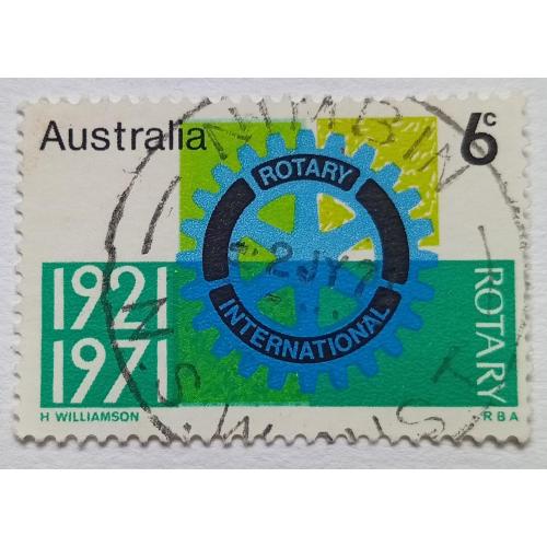 Австралия 1971 Ротари клуб, гашеная