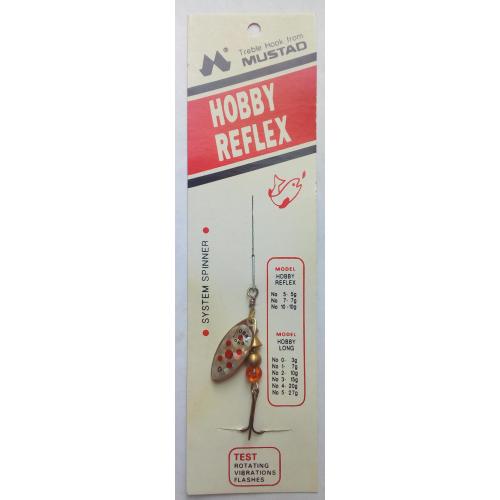 Блесна-спиннер Mustad Hobby Long № 0 Red (новая)