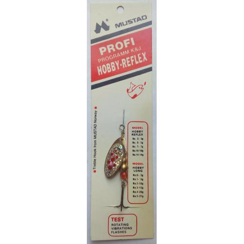 Блесна-спиннер Mustad Hobby Long № 1 Red(II) (новая)