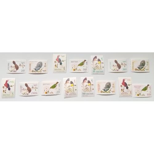 Бутан 1968-1969 Птицы, фауна, 15 марок, MNH