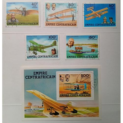 ЦАР 1978 История авиации, самолеты, гашеные (КЦ=8 евро)