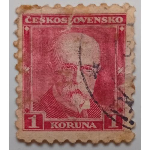 Чехословакия 1930 Масарик, 1Кс, гашеная
