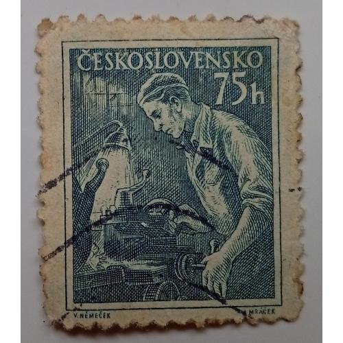 Чехословакия 1954 Токарь, гашеная