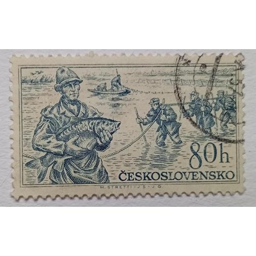 Чехословакия 1956 Рыбаки, гашеная