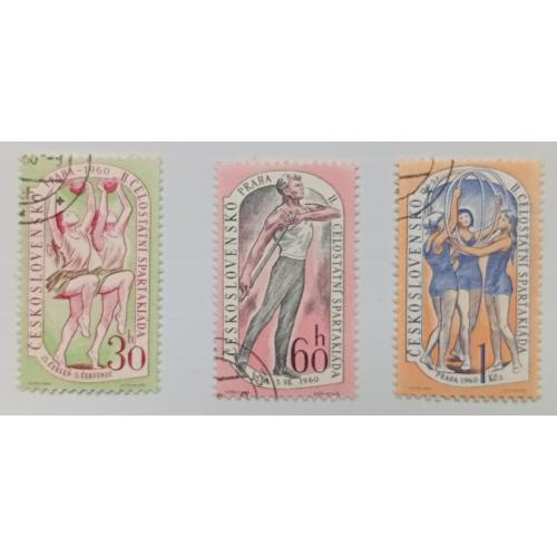 Чехословакия 1960 Спартакиада, гашеные