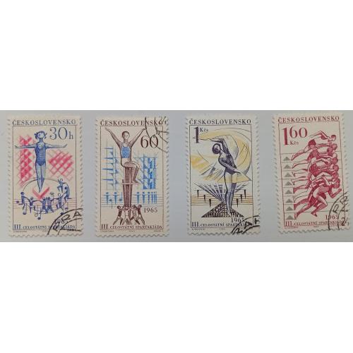 Чехословакия 1965 Спартакиада, гашеные