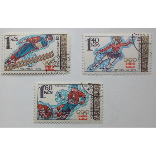 Чехословакия 1976 Зимние Олимпийские игры, Инсбрук, гашеные(I)