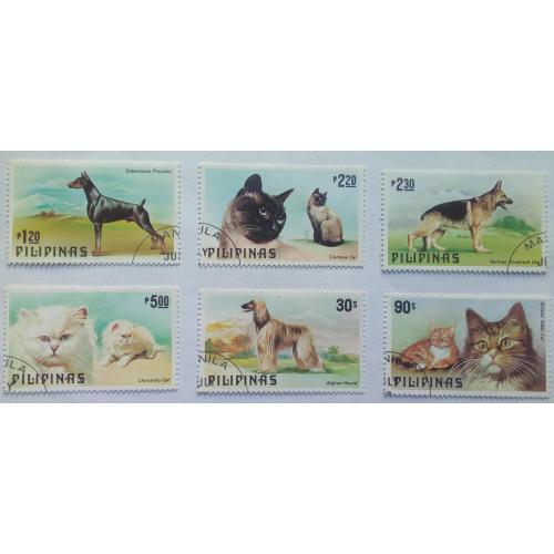 Филиппины 1979 Собаки и коты, фауна, гашеные (КЦ=3 евро)