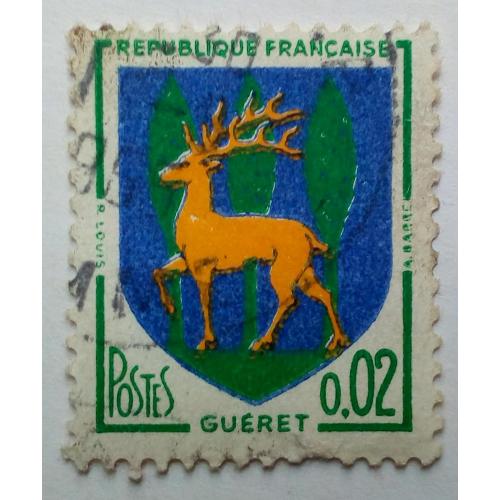 Франция 1964 Олень, гашеная