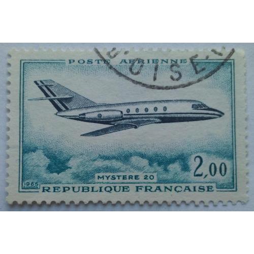 Франция 1965 Авиация, самолет, гашеная(I)