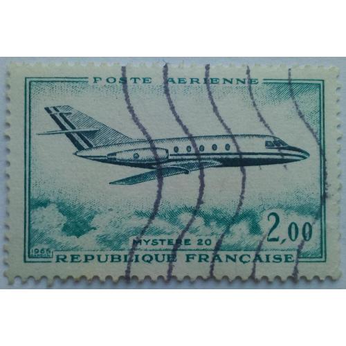 Франция 1965 Авиация, самолет, гашеная(II)