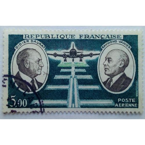 Франция 1971 Пионеры авиации Дидье Лора и Ваньер, гашеная