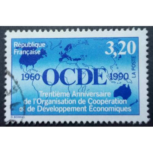 Франция 1990 Организация экономического сотрудничества и развития, гашеная