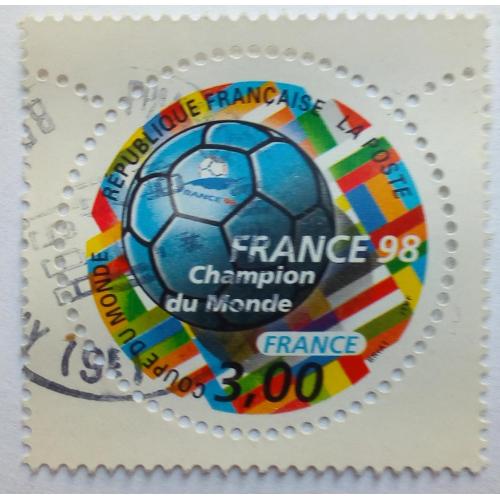 Франция 1998 Кубок по футболу, гашеная 