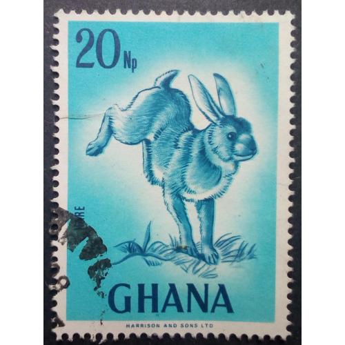 Гана 1967 Заяц, фауна, гашеная