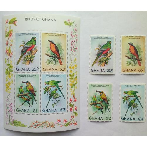 Гана 1981 Птицы, фауна, MNH (КЦ=27 евро)