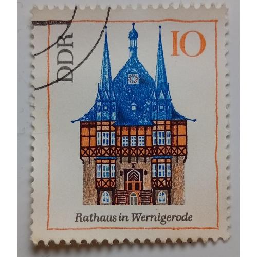 ГДР 1968 Здание, 10Pfg, гашеная
