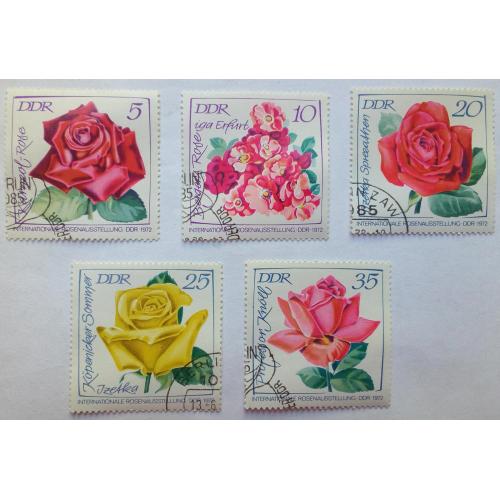 ГДР 1972 Розы, цветы, гашеные