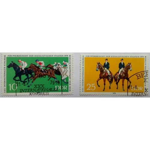 ГДР 1979 Верховая езда, лошади, гашеные