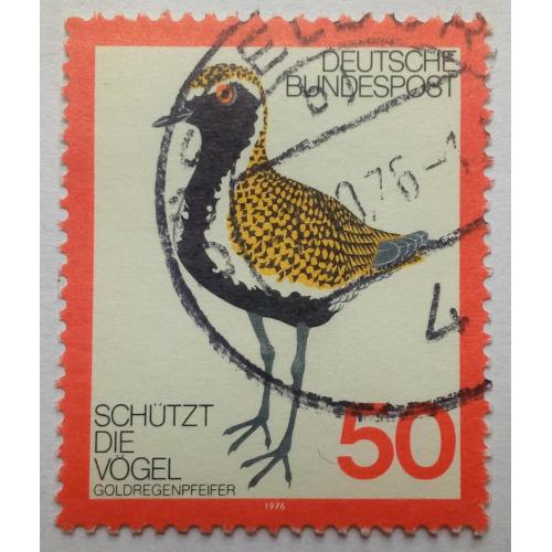 Германия 1976 Золотистая ржанка, фауна, гашеная