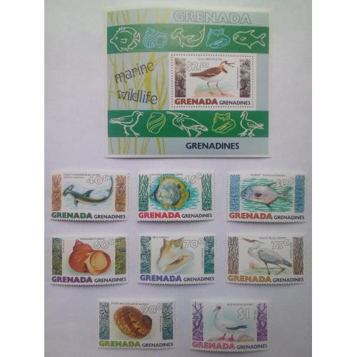 Гренада и Гренадины 1979 Морская фауна, MNH (КЦ=13 евро) 