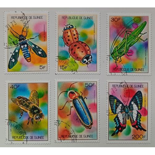 Гвинея 1973 Насекомые, гашеные