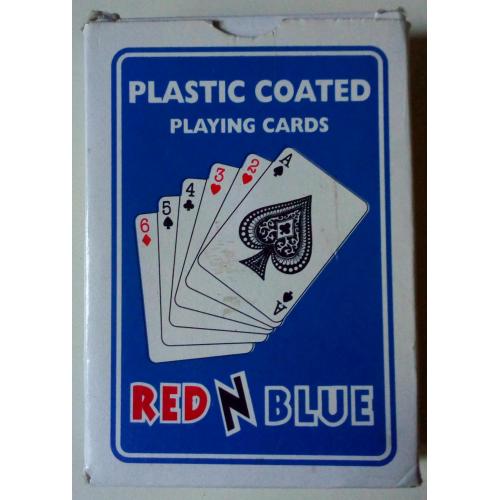 Игральные пластиковые карты Plastic Coated Blue (52+2)