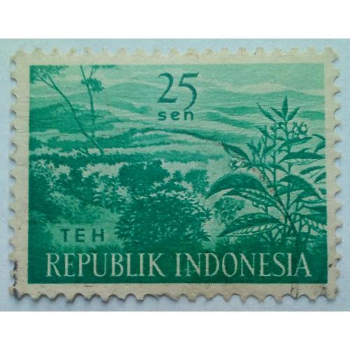 Индонезия 1960 Агрикультура, 25Sen, гашеная