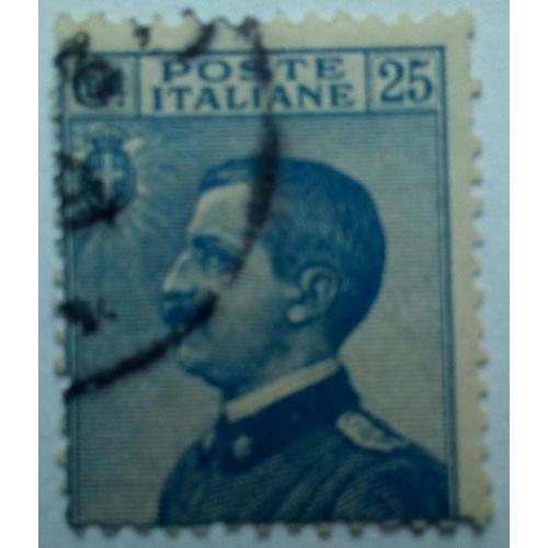 Италия 1908 Король Виктор Эммануил III, 25С, гашеная