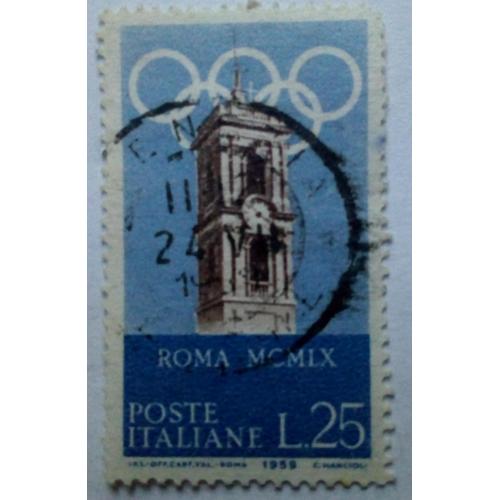 Италия 1959 Олимпийские игры, 25L, гашеная 