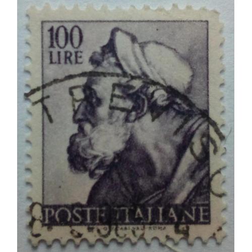Италия 1961 Стандарт, Микеланджело, 100L, гашеная
