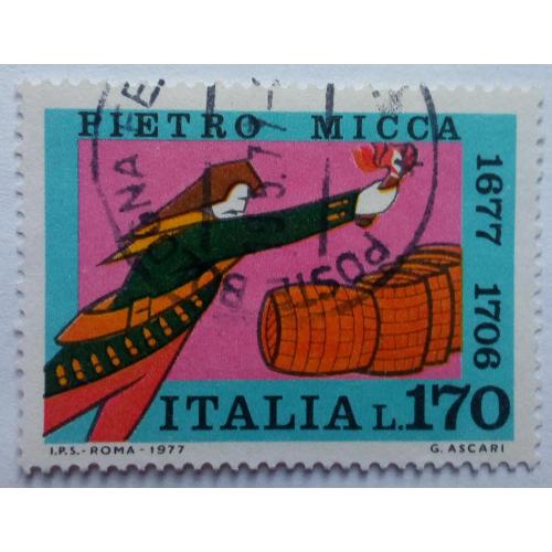 Италия 1977 Пьетро Микка, гашеная