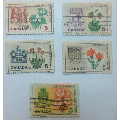 Канада 1964 Гербы, цветы, гашеные