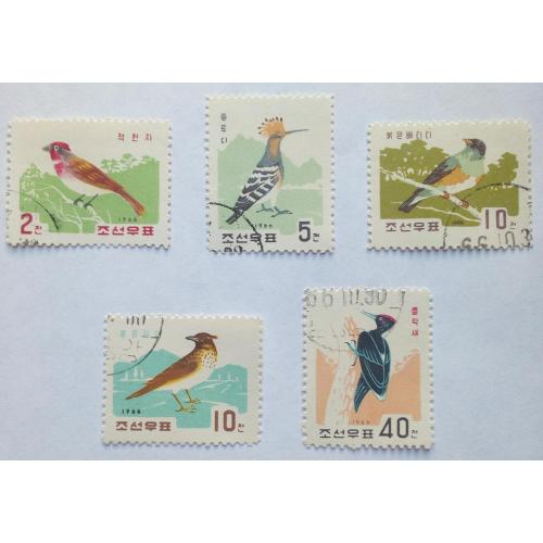 КНДР Северная Корея 1966 Птицы, гашеные