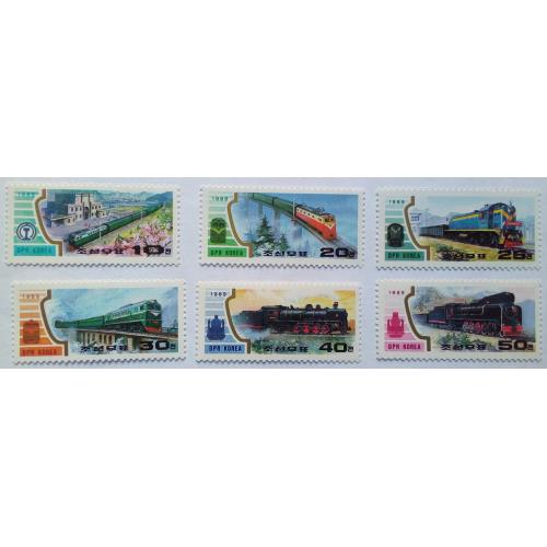 КНДР Северная Корея 1989 Локомотивы, железная дорога, MNH