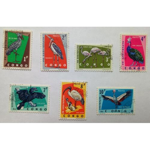 Конго 1963 Птицы, фауна, гашеные (серия 1)