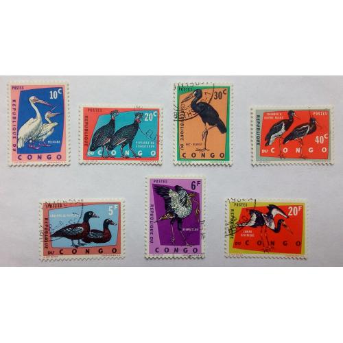 Конго 1963 Птицы, фауна, гашеные (серия 2)